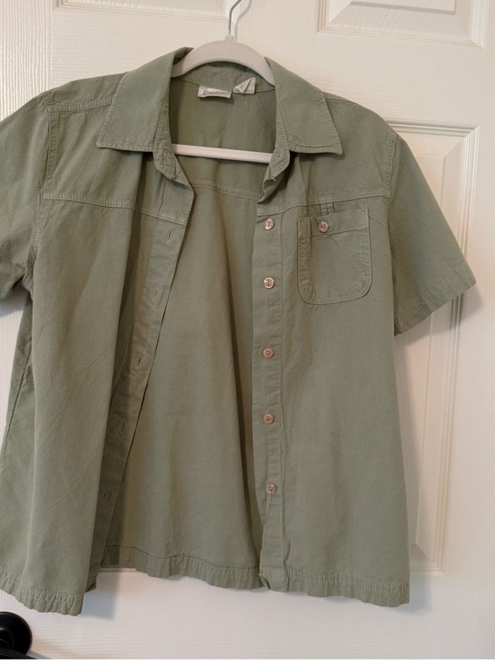 Erika Soft Olive Green 100%Cotton Top layering garden farmers market